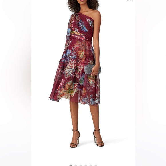 Marchesa Notte Floral Printed Cocktail Dress Size 6 - Picture 5 of 5